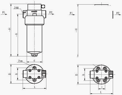 ZU-H、QU-H系列壓力管路過濾器管路連接